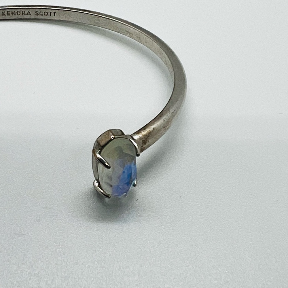 Kendra Scott Silver Cuff with Iridescent Blue Stones - Picture 2 of 7